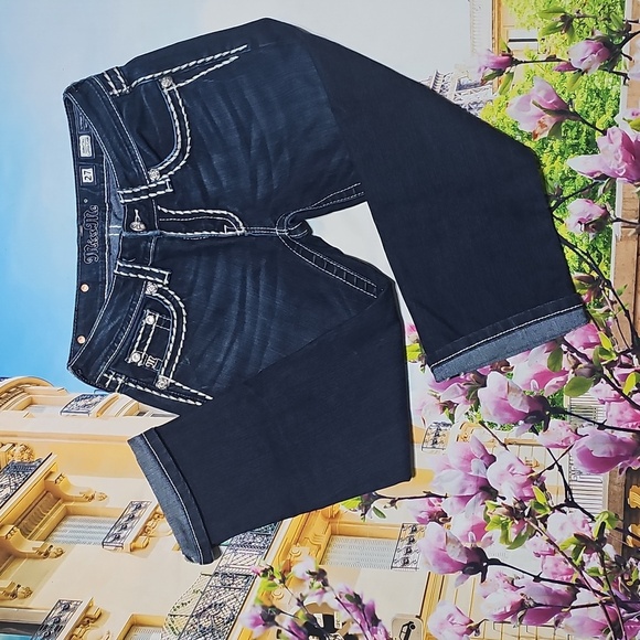 Miss Me Pants - Miss‎ Me Cuffed Capri Jeans Size 27